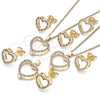 Oro Laminado Earring and Pendant Adult Set, Gold Filled Style Polished, Golden Finish, 10.94.0003.1