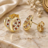Oro Laminado Stud Earring, Gold Filled Style Polished, Golden Finish, 02.94.0107.1