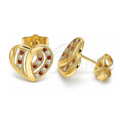 Oro Laminado Stud Earring, Gold Filled Style Polished, Golden Finish, 02.94.0107.1