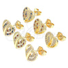 Oro Laminado Stud Earring, Gold Filled Style Polished, Golden Finish, 02.94.0107.1