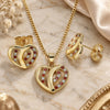 Oro Laminado Earring and Pendant Adult Set, Gold Filled Style Polished, Golden Finish, 10.94.0002.1