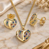 Oro Laminado Earring and Pendant Adult Set, Gold Filled Style Polished, Golden Finish, 10.94.0002.2