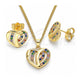 Oro Laminado Earring and Pendant Adult Set, Gold Filled Style Polished, Golden Finish, 10.94.0002.2