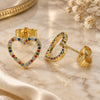 Oro Laminado Stud Earring, Gold Filled Style Polished, Golden Finish, 02.94.0117.2