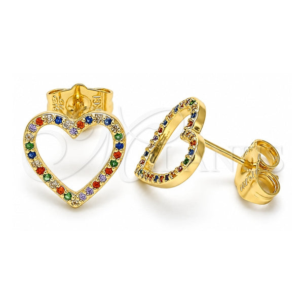 Oro Laminado Stud Earring, Gold Filled Style Polished, Golden Finish, 02.94.0117.2