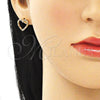 Oro Laminado Earring and Pendant Adult Set, Gold Filled Style Polished, Golden Finish, 10.94.0004.2