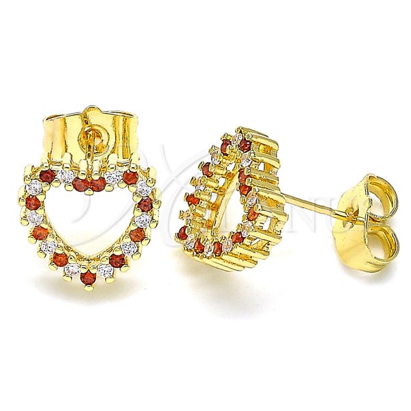 Oro Laminado Stud Earring, Gold Filled Style Polished, Golden Finish, 02.94.0122.1