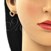 Oro Laminado Earring and Pendant Adult Set, Gold Filled Style Polished, Golden Finish, 10.94.0005.1