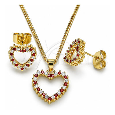 Oro Laminado Earring and Pendant Adult Set, Gold Filled Style Polished, Golden Finish, 10.94.0005.1