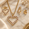 Oro Laminado Earring and Pendant Adult Set, Gold Filled Style Polished, Golden Finish, 10.156.0285.1