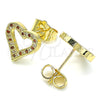 Oro Laminado Stud Earring, Gold Filled Style Polished, Golden Finish, 02.156.0484.1