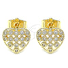 Oro Laminado Stud Earring, Gold Filled Style Polished, Golden Finish, 02.156.0485