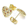 Oro Laminado Stud Earring, Gold Filled Style Polished, Golden Finish, 02.156.0485.1