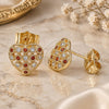 Oro Laminado Stud Earring, Gold Filled Style Polished, Golden Finish, 02.156.0485.1