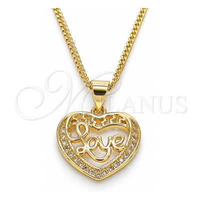 Oro Laminado Pendant Necklace, Gold Filled Style Polished, Golden Finish, 04.156.0350.20 (20 Inches Length)