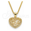 Oro Laminado Pendant Necklace, Gold Filled Style Polished, Golden Finish, 04.156.0350.20 (20 Inches Length)