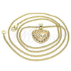 Oro Laminado Pendant Necklace, Gold Filled Style Polished, Golden Finish, 04.156.0350.1.20 (20 Inches Length)