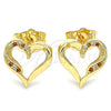 Oro Laminado Stud Earring, Gold Filled Style Polished, Golden Finish, 02.156.0486.1
