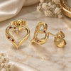 Oro Laminado Stud Earring, Gold Filled Style Polished, Golden Finish, 02.156.0486.1