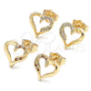 Oro Laminado Stud Earring, Gold Filled Style Polished, Golden Finish, 02.156.0486.1