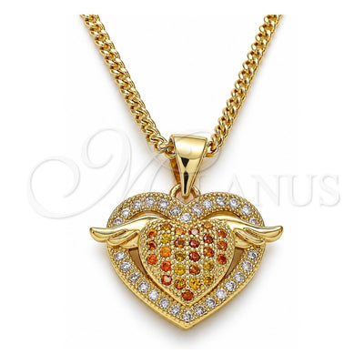 Oro Laminado Pendant Necklace, Gold Filled Style Polished, Golden Finish, 04.156.0352.1.20 (20 Inches Length)
