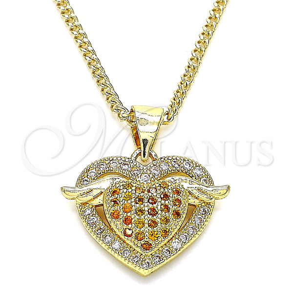 Oro Laminado Pendant Necklace, Gold Filled Style Polished, Golden Finish, 04.156.0352.1.20 (20 Inches Length)
