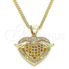 Oro Laminado Pendant Necklace, Gold Filled Style Polished, Golden Finish, 04.156.0352.1.20 (20 Inches Length)