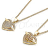 Oro Laminado Pendant Necklace, Gold Filled Style Polished, Golden Finish, 04.156.0352.1.20 (20 Inches Length)