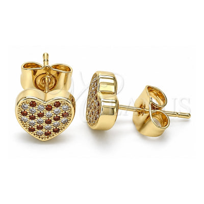 Oro Laminado Stud Earring, Gold Filled Style Polished, Golden Finish, 02.156.0488.1