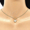 Oro Laminado Earring and Pendant Adult Set, Gold Filled Style Polished, Golden Finish, 10.156.0290.1