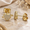 Oro Laminado Stud Earring, Gold Filled Style Polished, Golden Finish, 02.156.0489