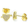 Gold Filled Ring — Stud Earring Polished 02. — alternate product view — SKU 136250 | Oro Laminado anillo — Stud Earring pulido 02. — SKU 136250