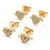 Gold Filled Ring — Stud Earring Polished 02. — alternate product view — SKU 136250 | Oro Laminado anillo — Stud Earring pulido 02. — SKU 136250