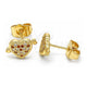 Oro Laminado Stud Earring, Gold Filled Style Polished, Golden Finish, 02.156.0489.1