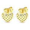 Oro Laminado Stud Earring, Gold Filled Style Polished, Golden Finish, 02.156.0490