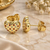 Oro Laminado Stud Earring, Gold Filled Style Polished, Golden Finish, 02.156.0490.1