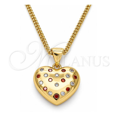 Oro Laminado Pendant Necklace, Gold Filled Style Polished, Golden Finish, 04.156.0353.1.20 (20 Inches Length)