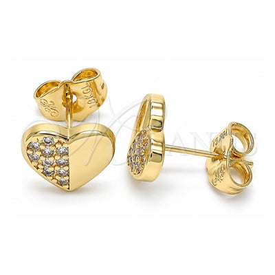 Oro Laminado Stud Earring, Gold Filled Style Polished, Golden Finish, 02.156.0491