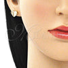 Oro Laminado Earring and Pendant Adult Set, Gold Filled Style Polished, Golden Finish, 10.156.0292.1