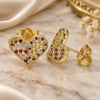 Oro Laminado Stud Earring, Gold Filled Style Polished, Golden Finish, 02.156.0492.1