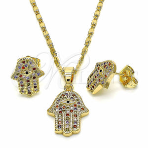 Gold Filled Ring — Earring and Pendant Adult Set Hand of God — main product view — SKU 139400 | Oro Laminado anillo — Earring and Pendant Adult Set Hand of God — SKU 139400