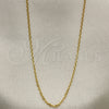 Oro Laminado Basic Necklace, Gold Filled Style Rolo Design, Polished, Golden Finish, 04.09.0186.20 (0.40 Gauge, 01 MM Thickness, 20 Inches Length)
