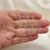 Oro Laminado Basic Necklace, Gold Filled Style Paperclip Design, Polished, Golden Finish, 04.09.0189.16 (0.50 Gauge, 01 MM Thickness, 16 Inches Length)