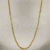 Oro Laminado Basic Necklace, Gold Filled Style Paperclip Design, Polished, Golden Finish, 04.09.0189.16 (0.50 Gauge, 01 MM Thickness, 16 Inches Length)
