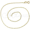 Oro Laminado Basic Necklace, Gold Filled Style Paperclip Design, Polished, Golden Finish, 04.09.0189.20 (0.50 Gauge, 01 MM Thickness, 20 Inches Length)