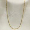 Oro Laminado Basic Necklace, Gold Filled Style Paperclip Design, Polished, Golden Finish, 04.09.0189.20 (0.50 Gauge, 01 MM Thickness, 20 Inches Length)