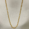 Oro Laminado Basic Necklace, Gold Filled Style Paperclip Design, Polished, Golden Finish, 04.09.0190.20 (0.60 Gauge, 02 MM Thickness, 20 Inches Length)