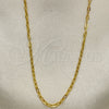 Oro Laminado Basic Necklace, Gold Filled Style Paperclip Design, Polished, Golden Finish, 04.09.0192.18 (0.50 Gauge, 02 MM Thickness, 18 Inches Length)