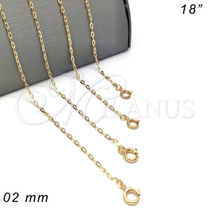 Gold Filled Necklace — Basic Necklace Paperclip Design Polished 04.09. 0.50 Gauge — main product view — SKU 139696 | Oro Laminado collar — básico Necklace Paperclip diseño pulido 04.09. 0.50 Gauge — SKU 139696