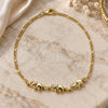 Oro Laminado Fancy Bracelet, Gold Filled Style Elephant and Curb Design, Polished, Golden Finish, 03.09.0081.07 (0.50 Gauge, 05 MM Thickness, 7 Inches Length)